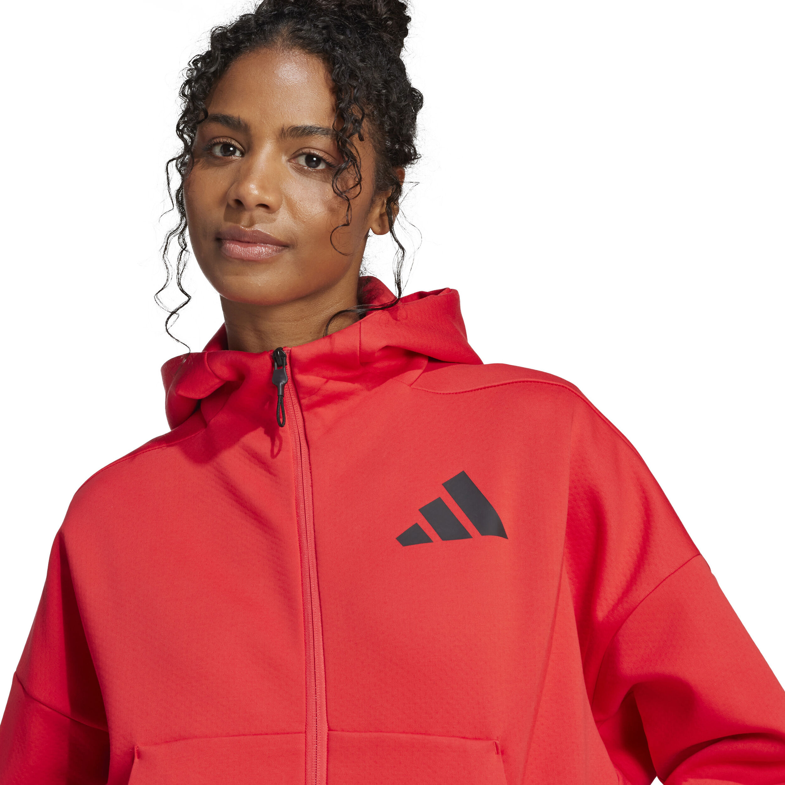 adidas Z.N.E. Zip Hoodie Women Red | Tennis-Point
