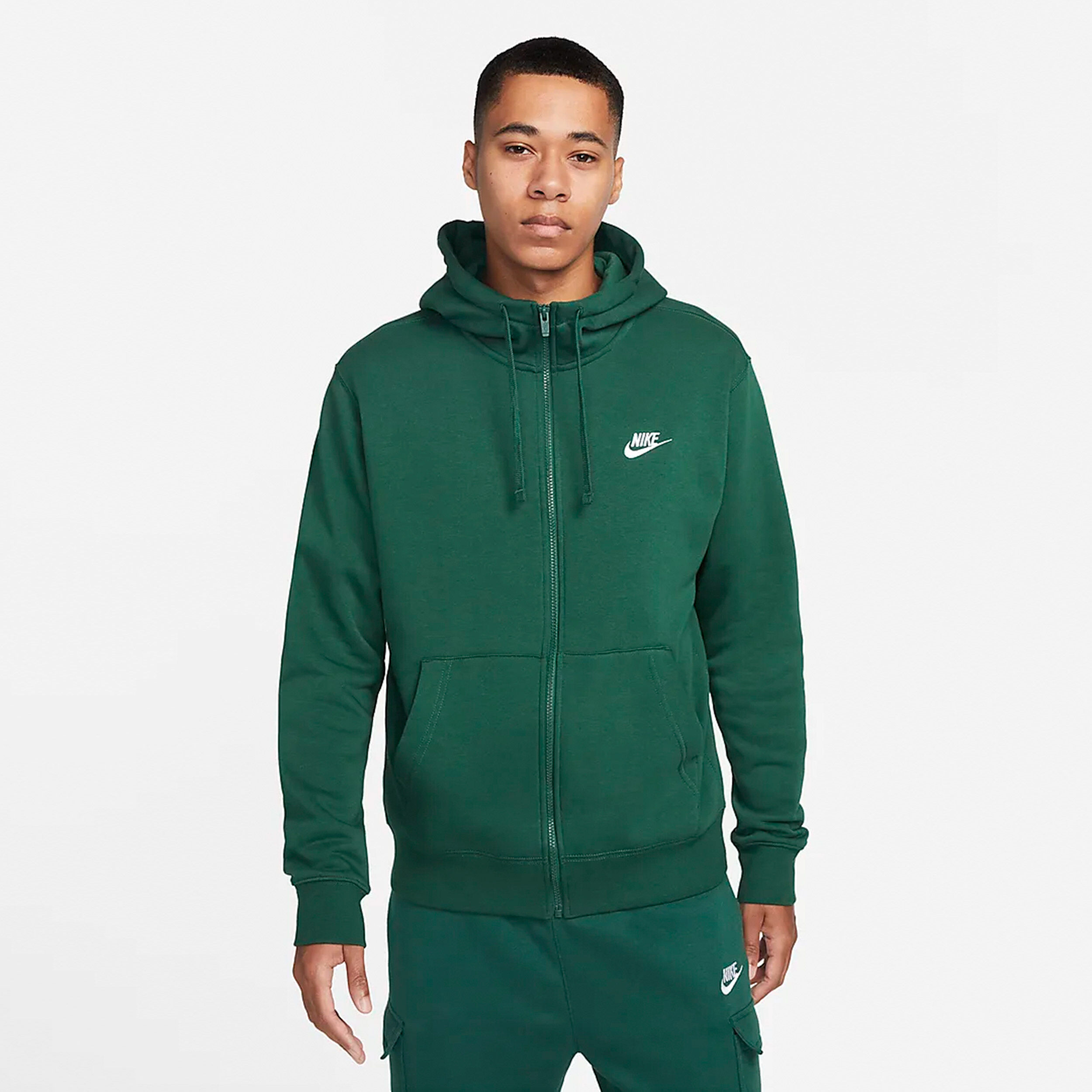 Sportswear Club Zip Hoodie Men Green