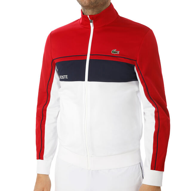 buy Lacoste Training Jacket Men - White, Red online | Tennis-Point