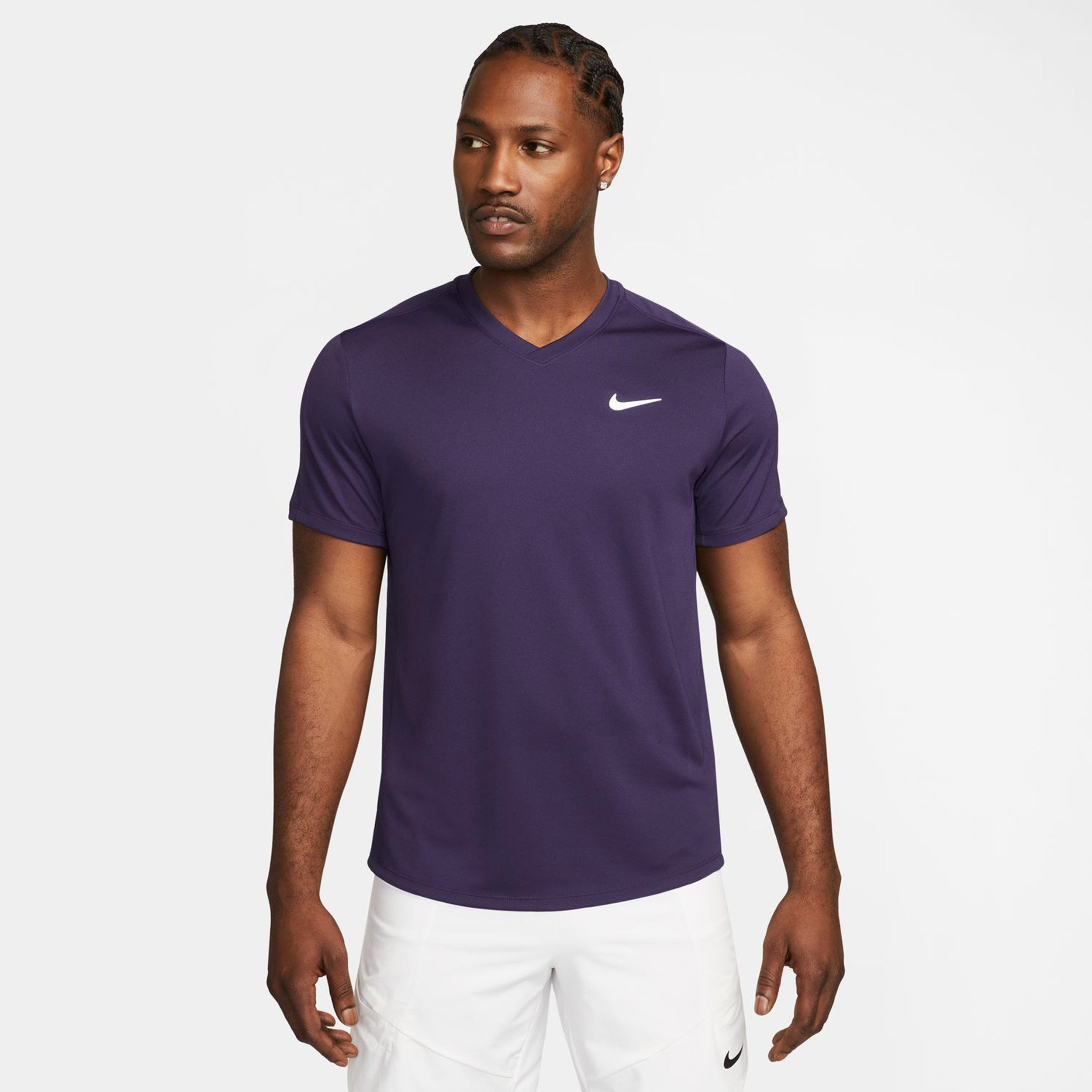 Purple nike dri fit shirt sales