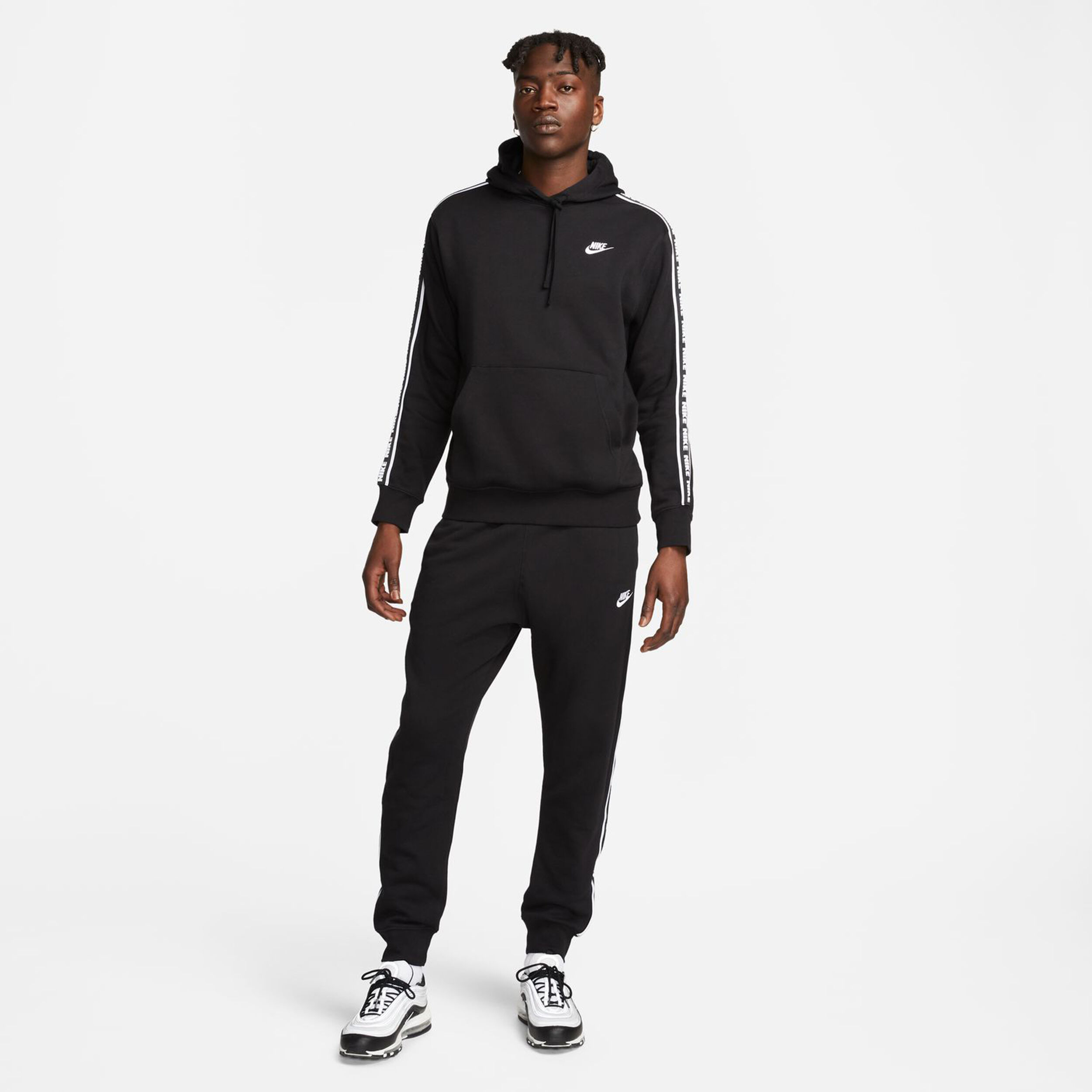 Nike league fleece tracksuit black clearance