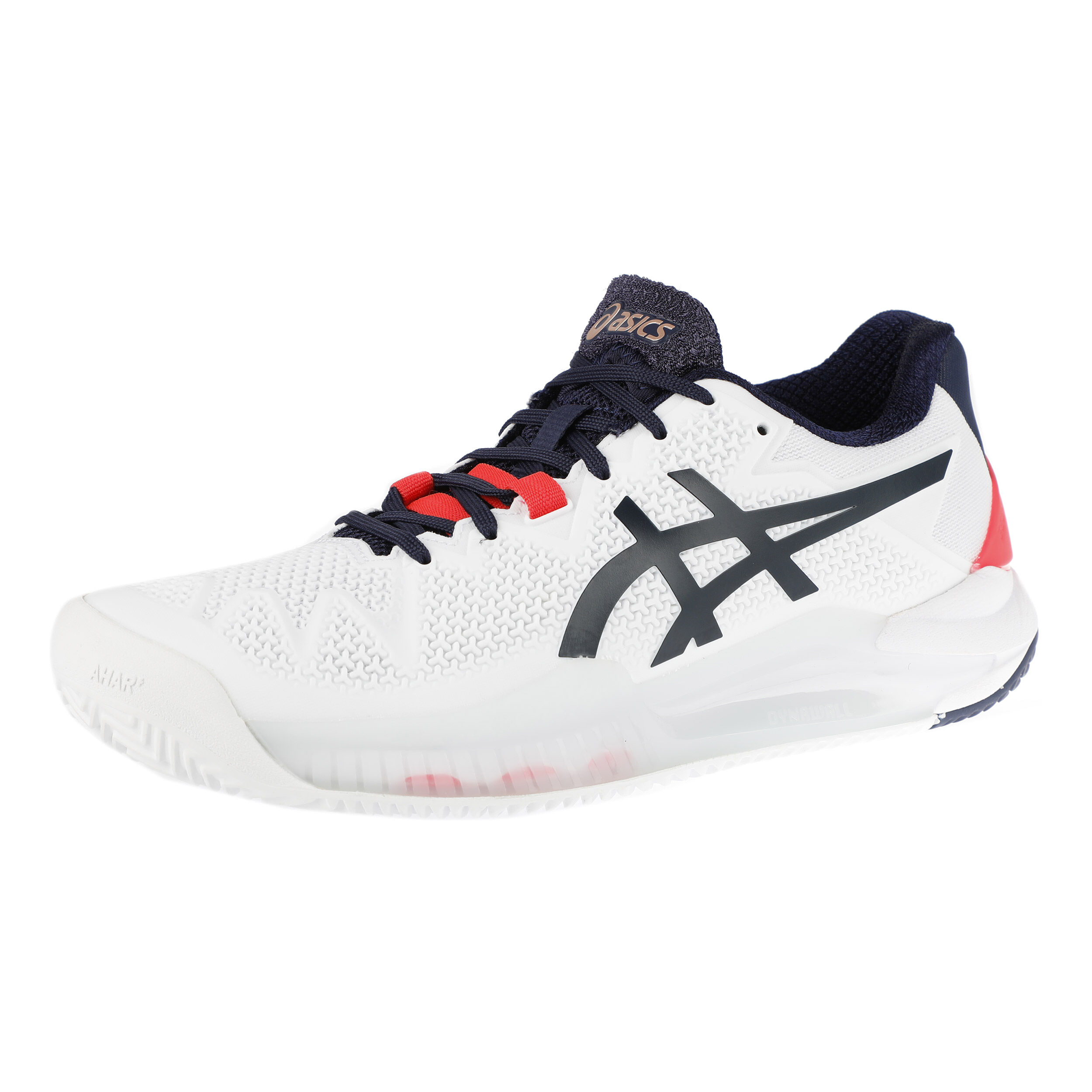 Asics women's gel-resolution 8 wide tennis shoes white and peacoat online