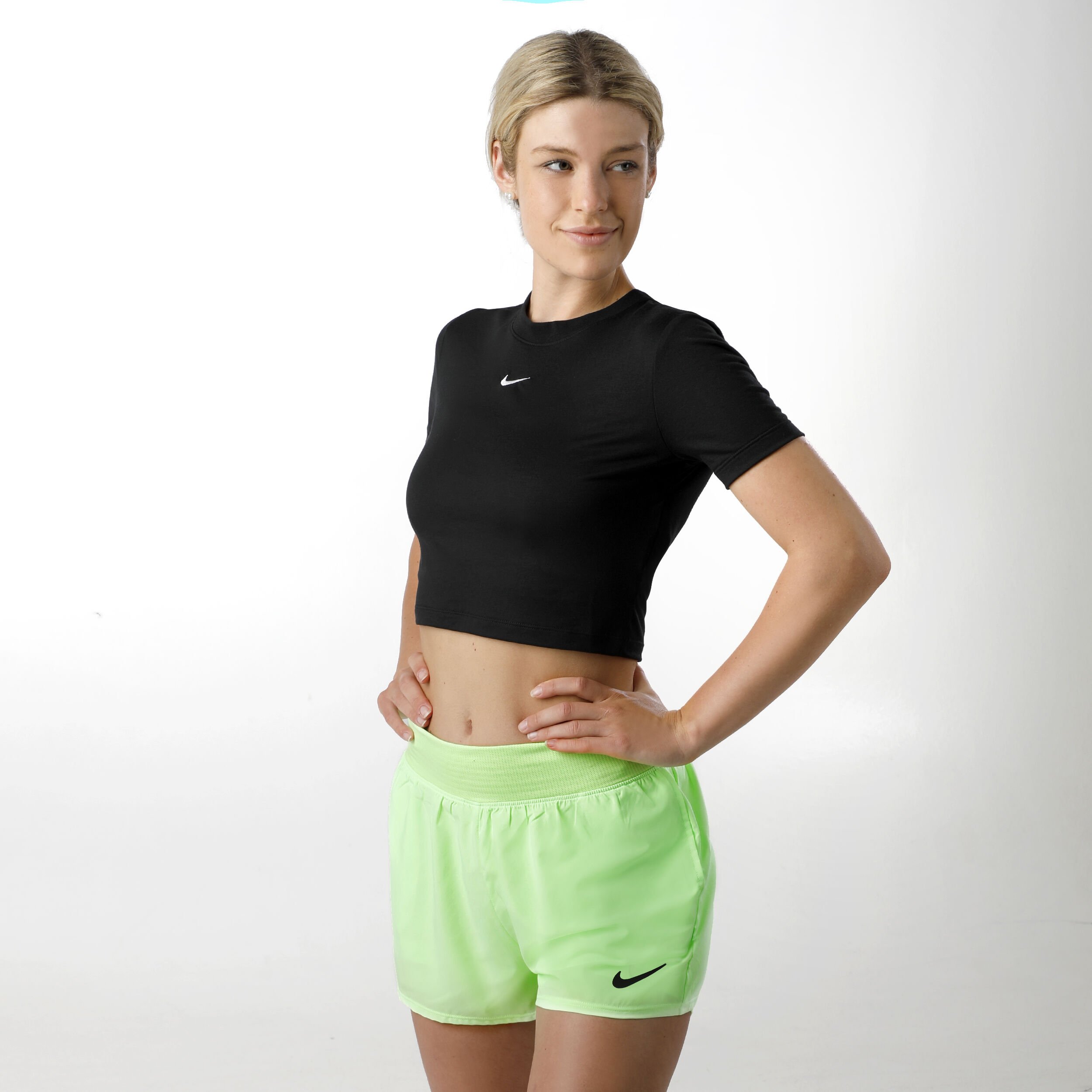 Lime green nike 2025 shorts womens