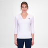 Crew V-Neck Long Sleeve Women-White