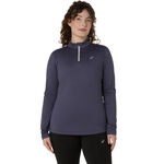 ASICS Clothing ASICS Core Winter 1/2 Zip Running Shirt Women-Blue Grey
