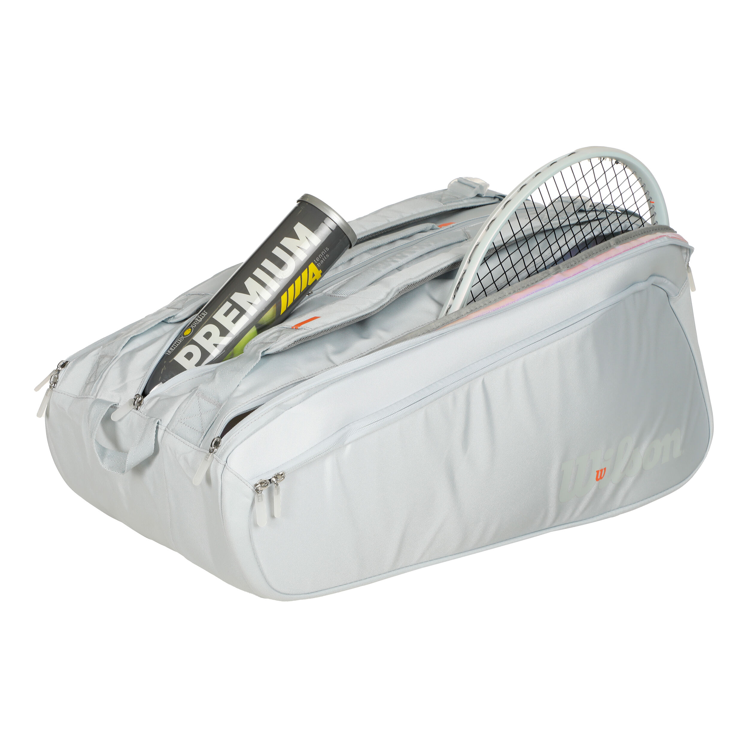 White wilson 2025 tennis bag