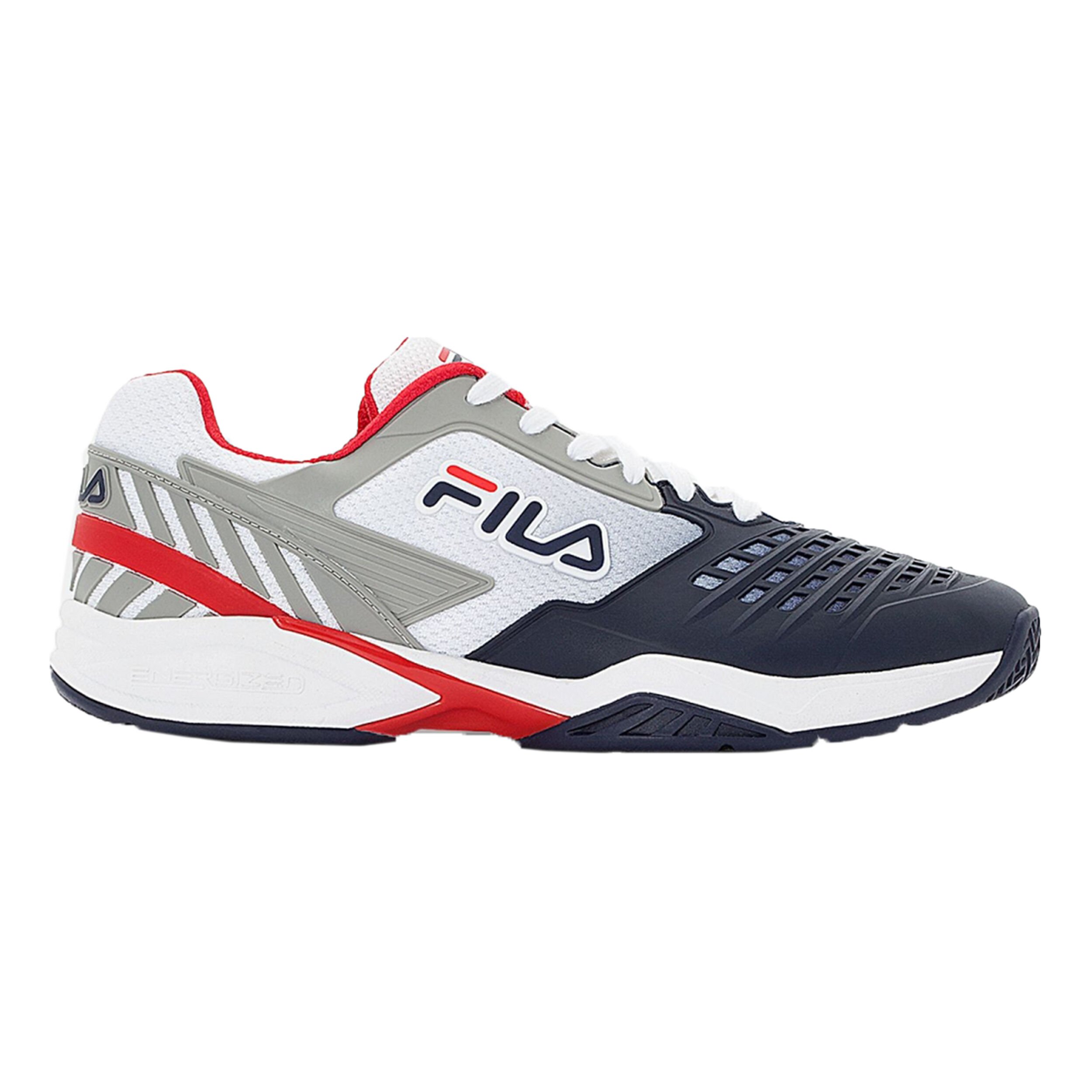 Fila tennis shoes mens red clearance