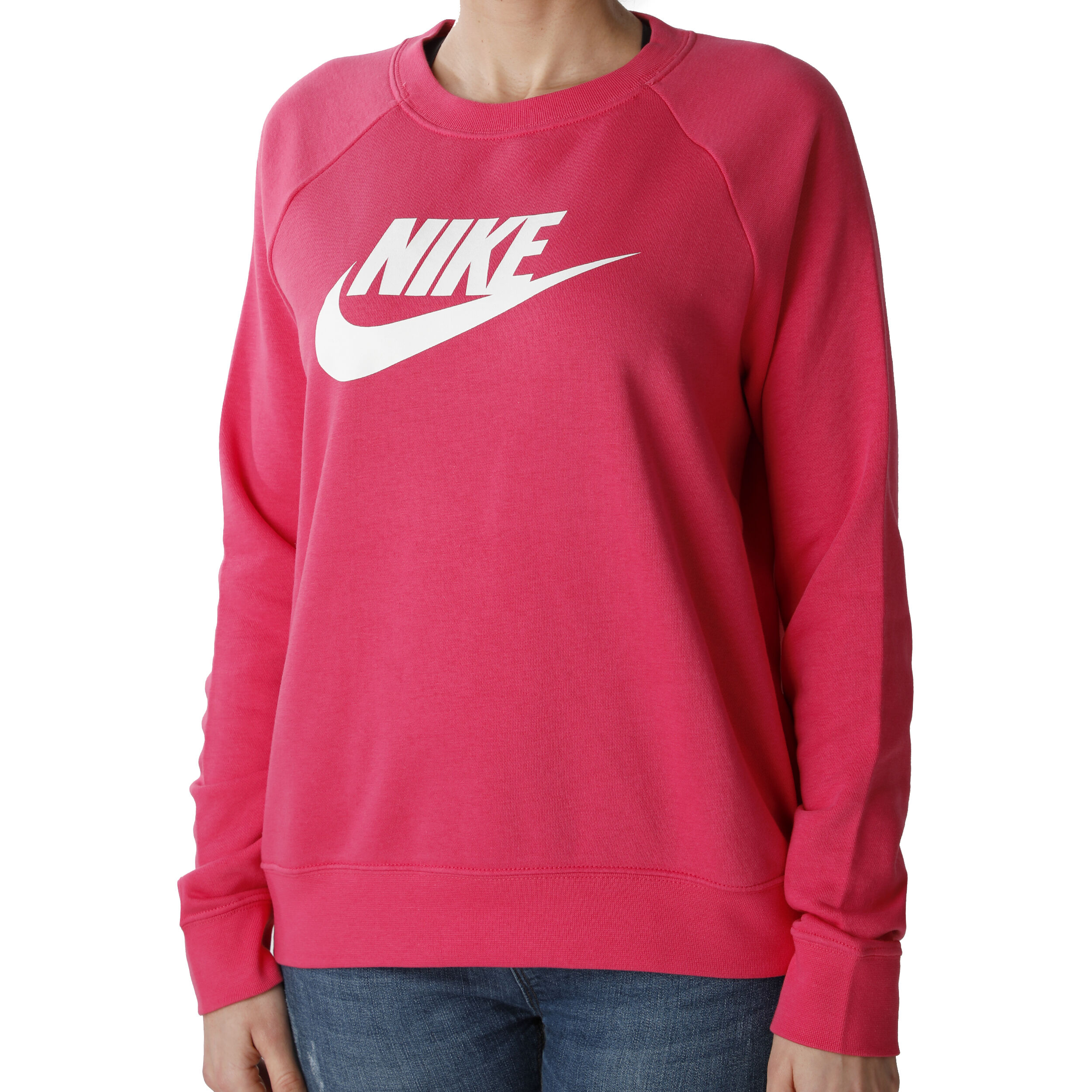 Nike essential shop crew sweatshirt pink
