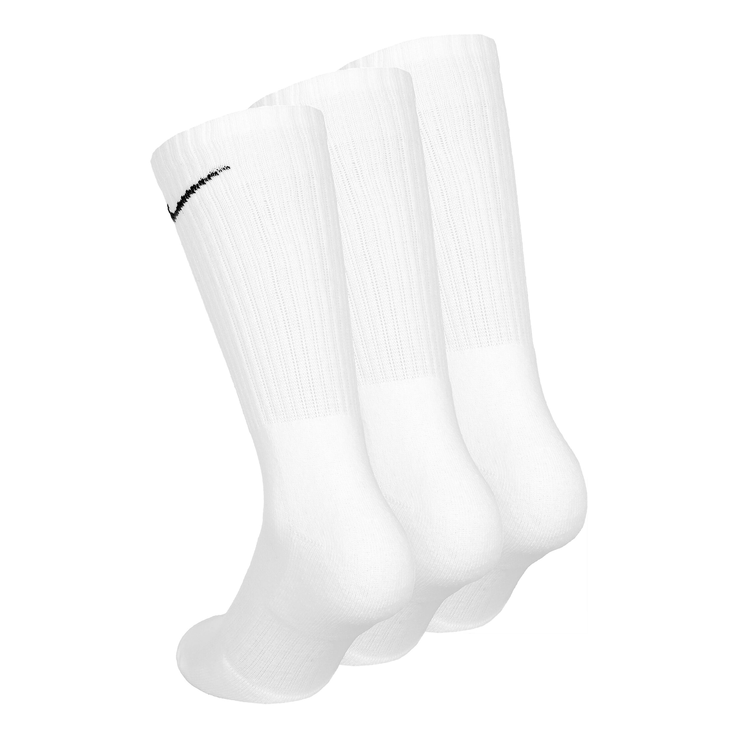 Everyday Cush Crew Sports Socks 3 Pack White Black