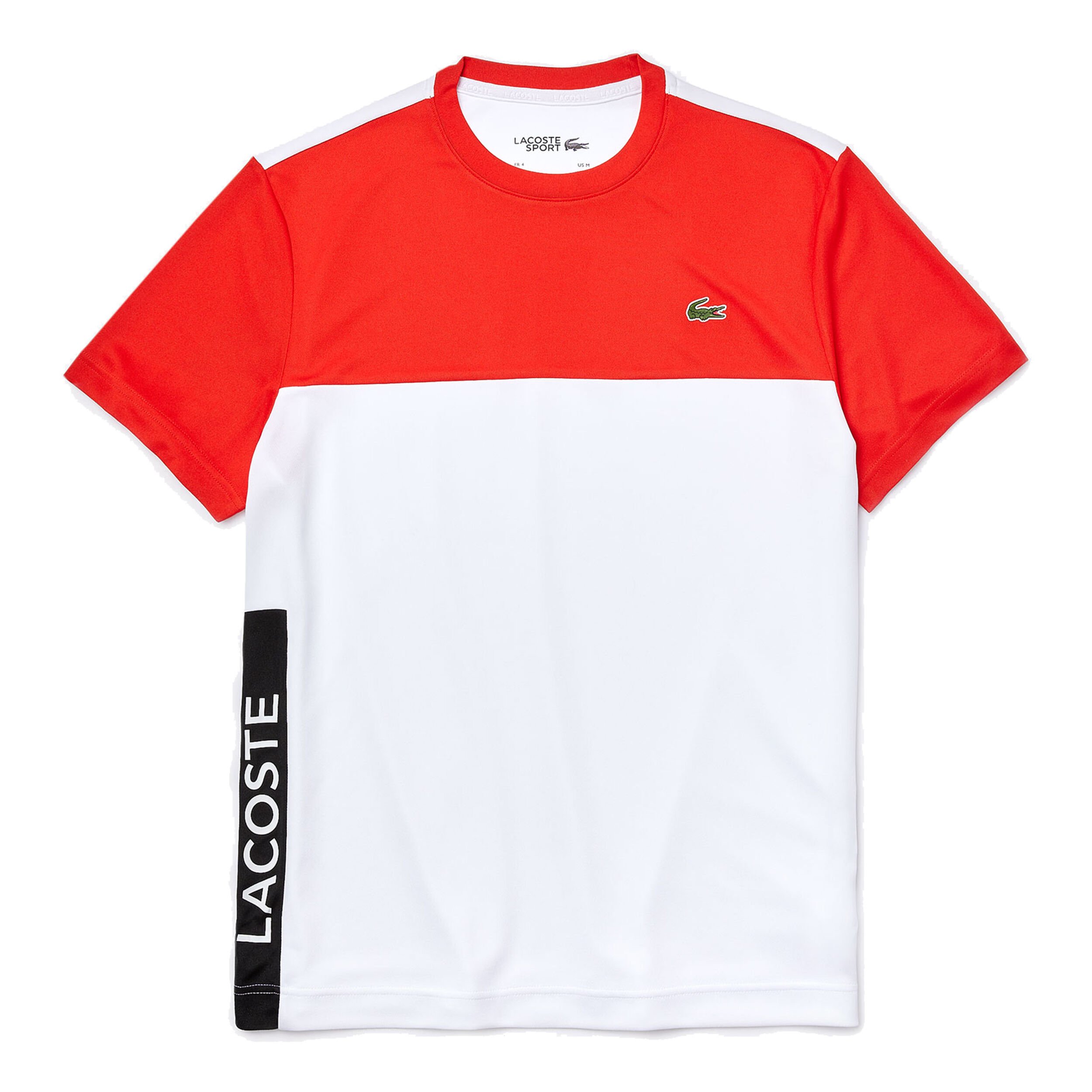 White and red cheap lacoste shirt