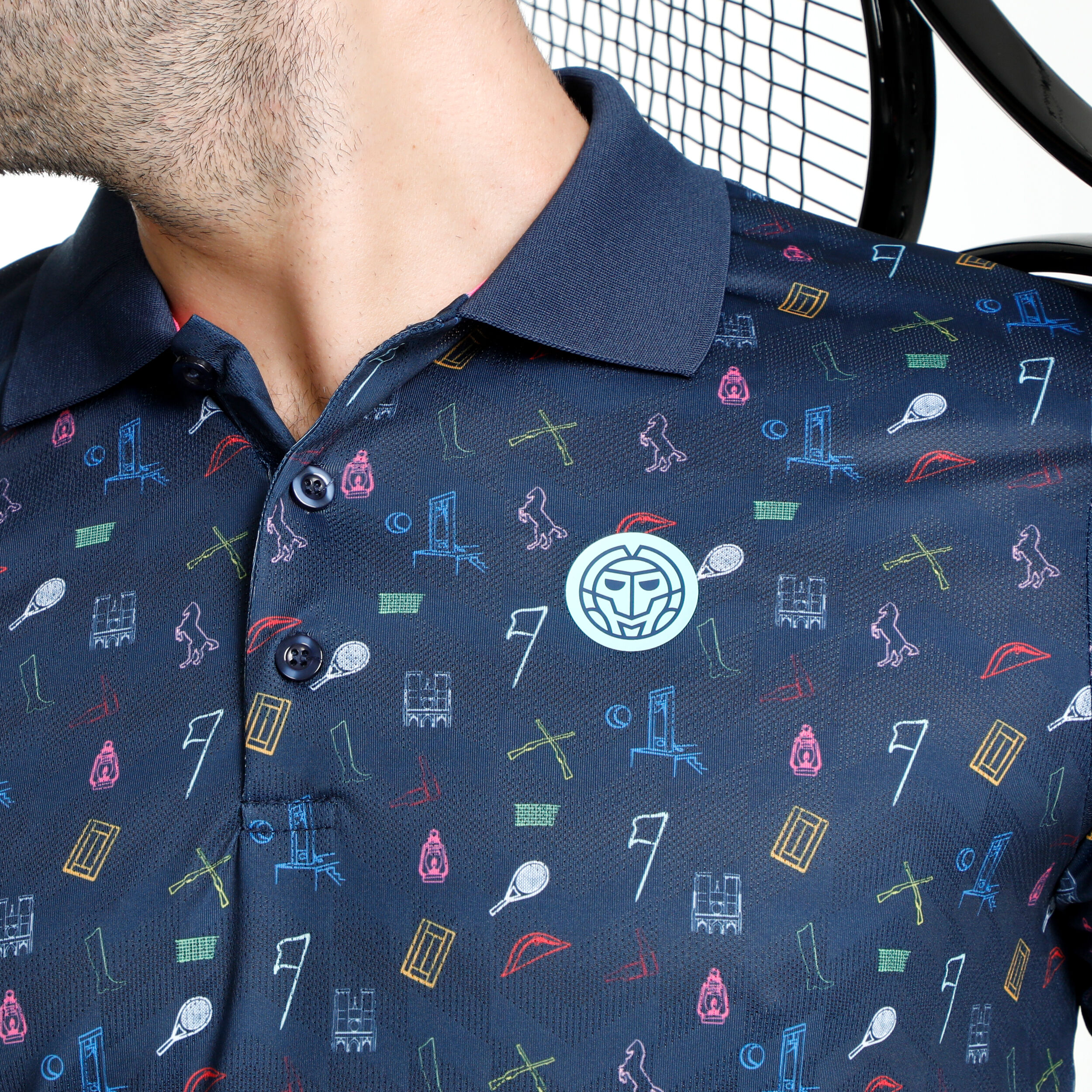 Buy BIDI BADU Idir Tech Polo Men Dark Blue, Multicoloured online | Tennis  Point COM