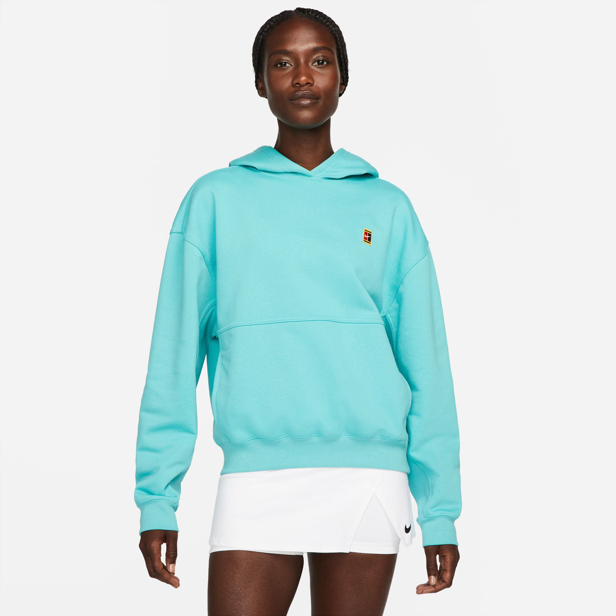 Buy Nike Court Dri Fit Fleece Heritage Hoody Women Turquoise