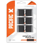 Pacific Overgrips Pacific Grip-A-Round 3 Pack-Black