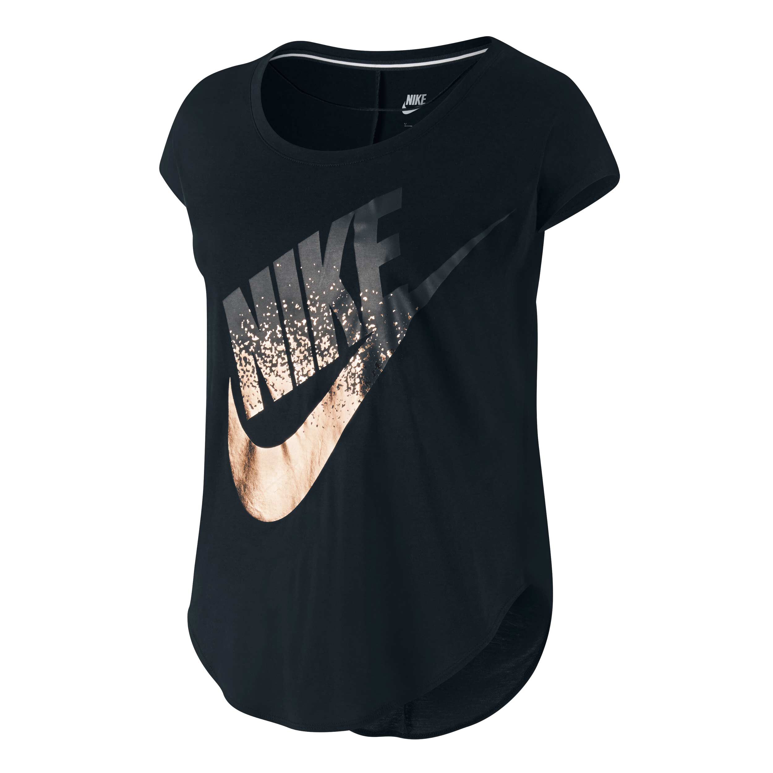 Signal Metallic Shortsleeve T Shirt Women Black Brown