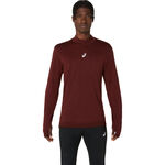 ASICS Clothing ASICS Road Winter Seamless Running shirt Men-wine red