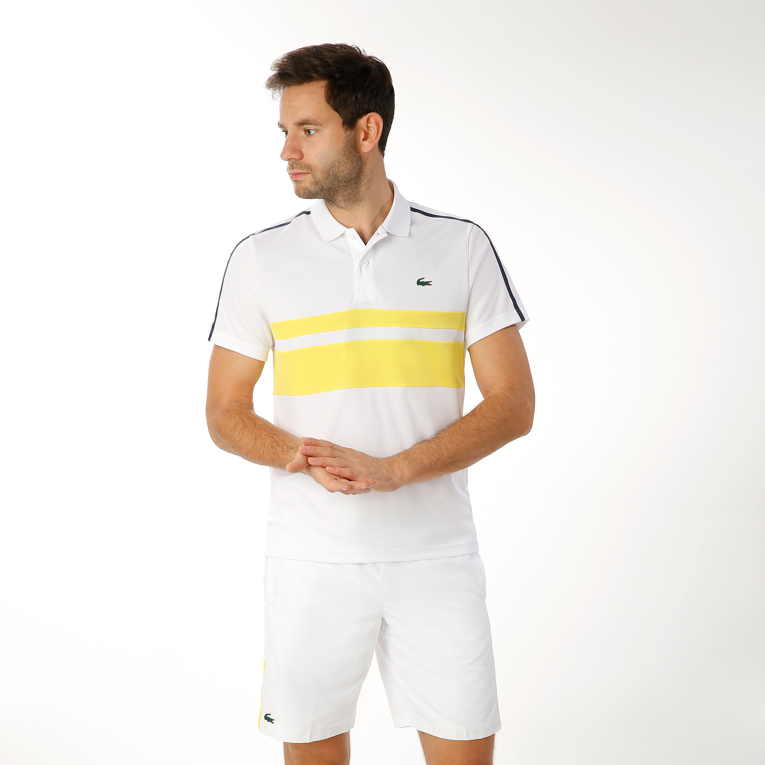 Polo Men White Yellow