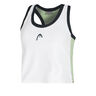 Play Crop Tank Top Women-White,Dark Blue