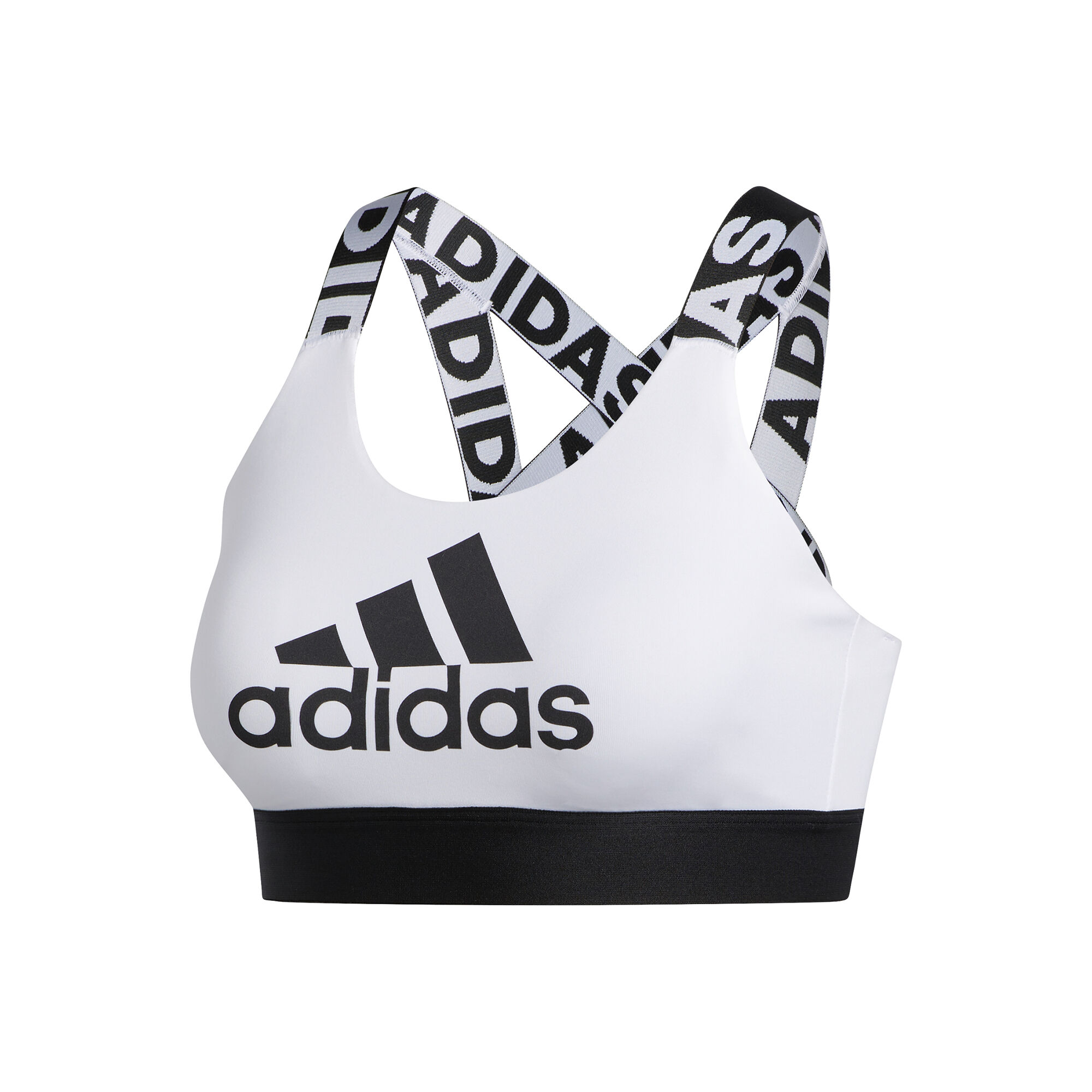 Adidas sports bra white top