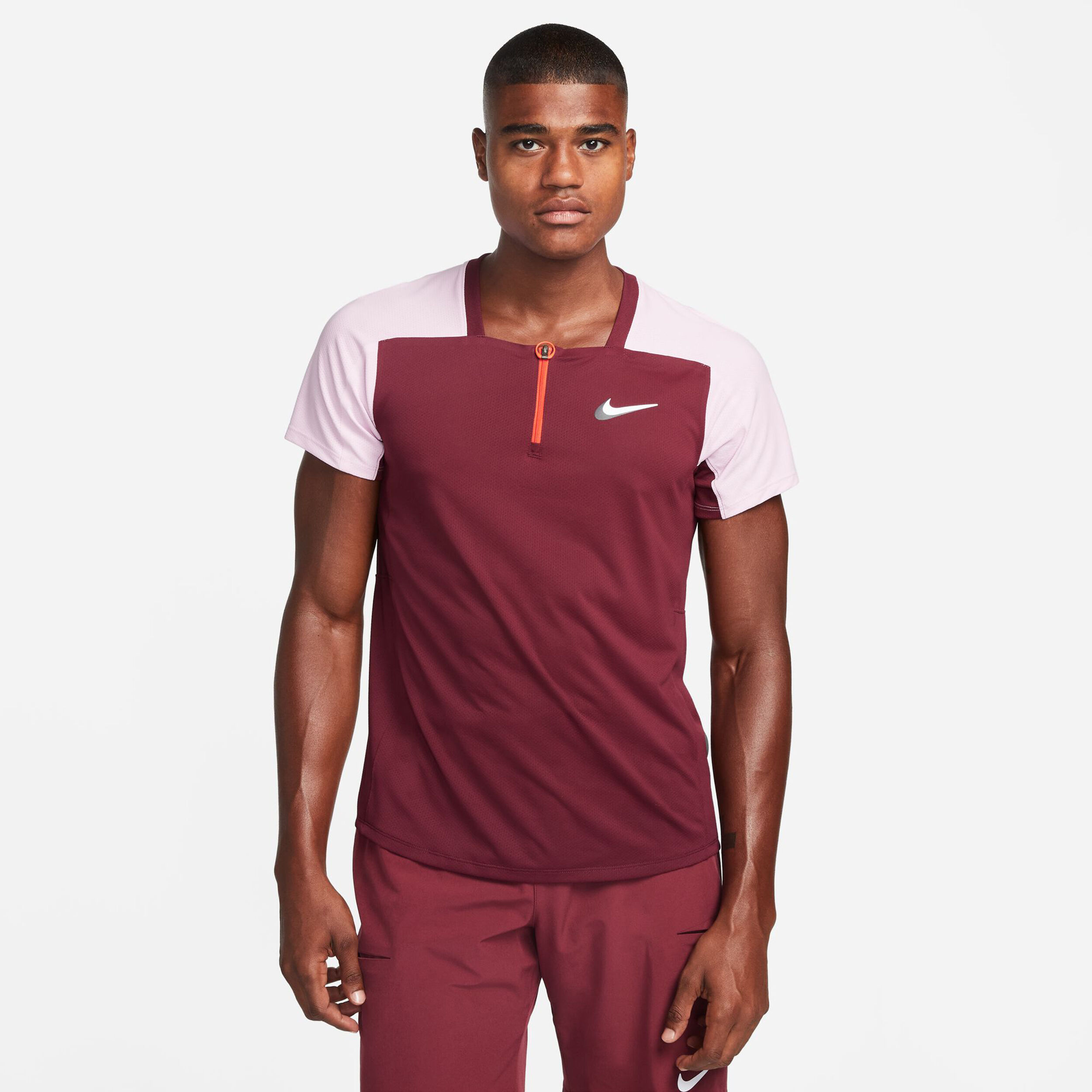 Buy Nike Dri Fit Advantage Slam Ultimate Polo Men Dark Red Lilac