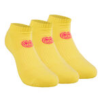 BIDI BADU Clothing BIDI BADU Leana No Show Tech Sports Socks 3 Pack Women-Yellow,Pink