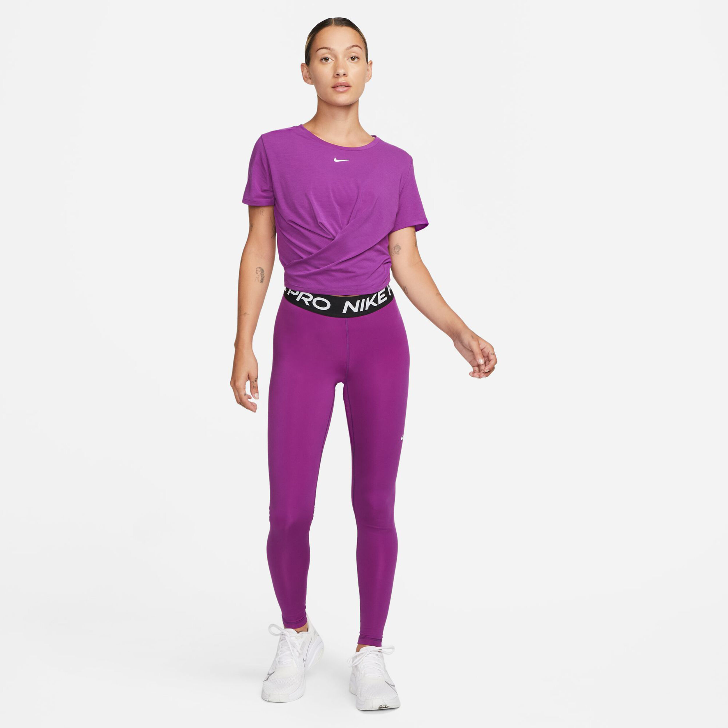 Nike pro purple best sale leggings