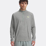 Under Armour Tech Textured 1/2 Zip-GRY Long-Sleeves