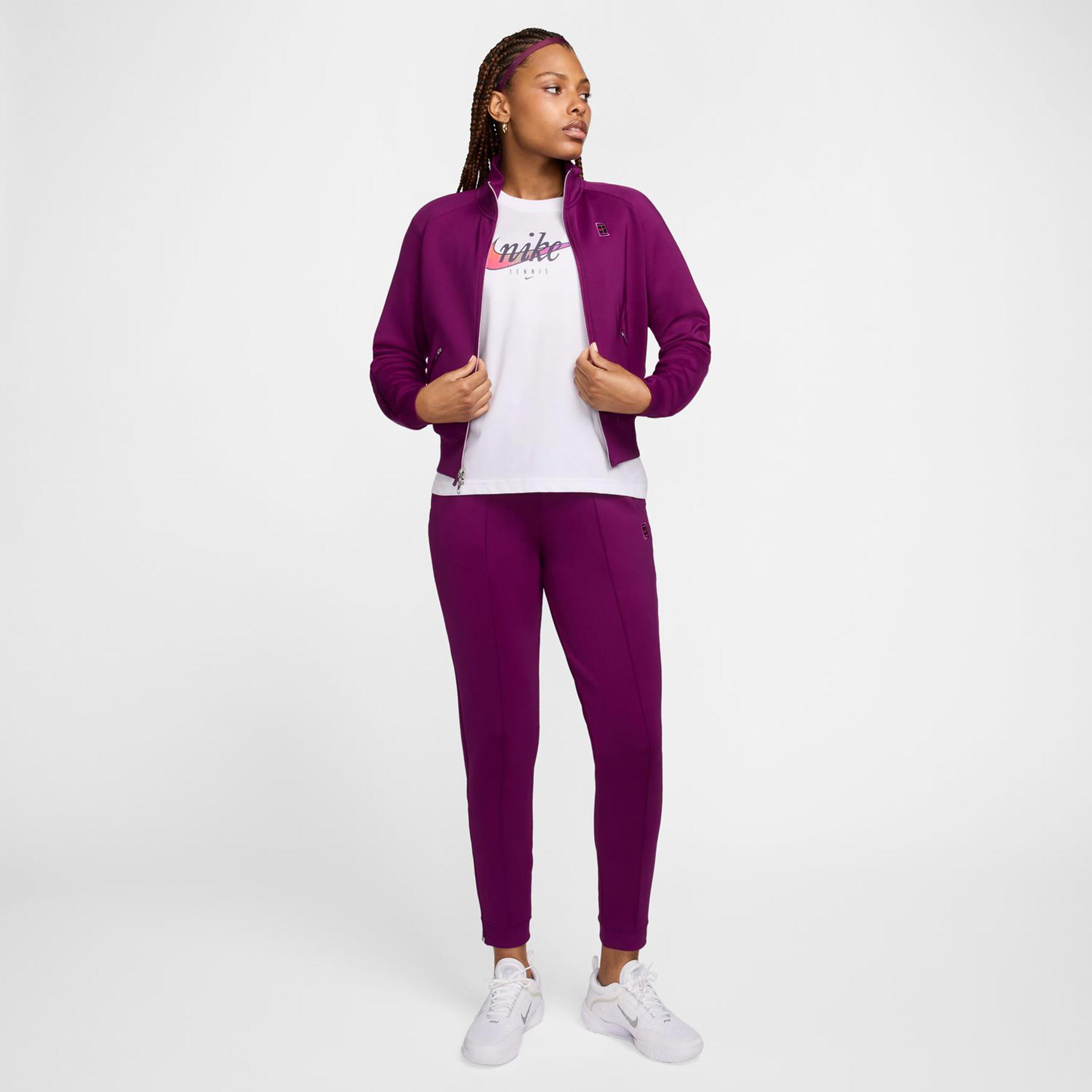 Nike burgundy tracksuit womens clearance