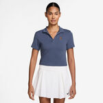 Nike Clothing Nike Court Heritage Crop Polo Women-Blue Grey