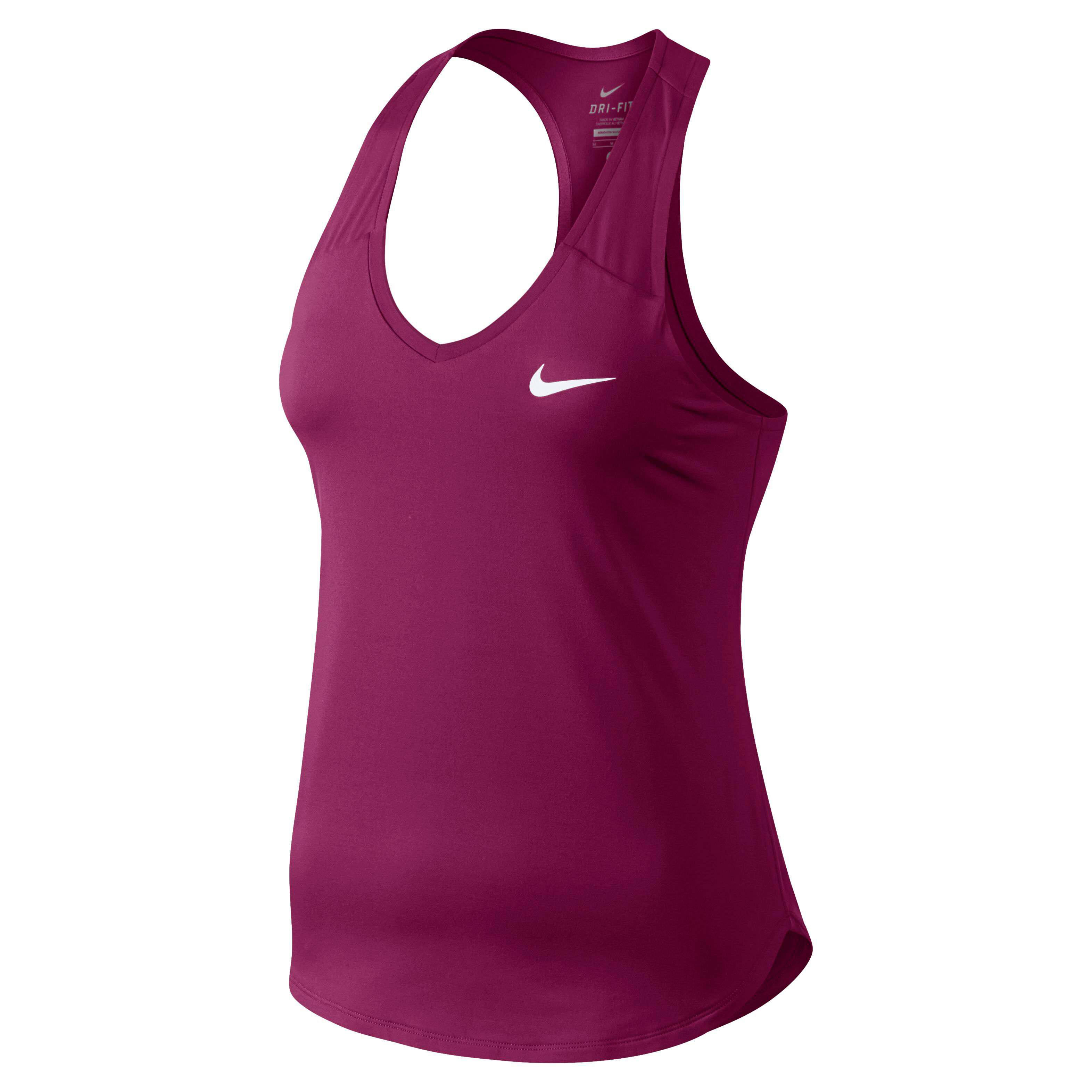 Court Pure Tank Top Women Berry White