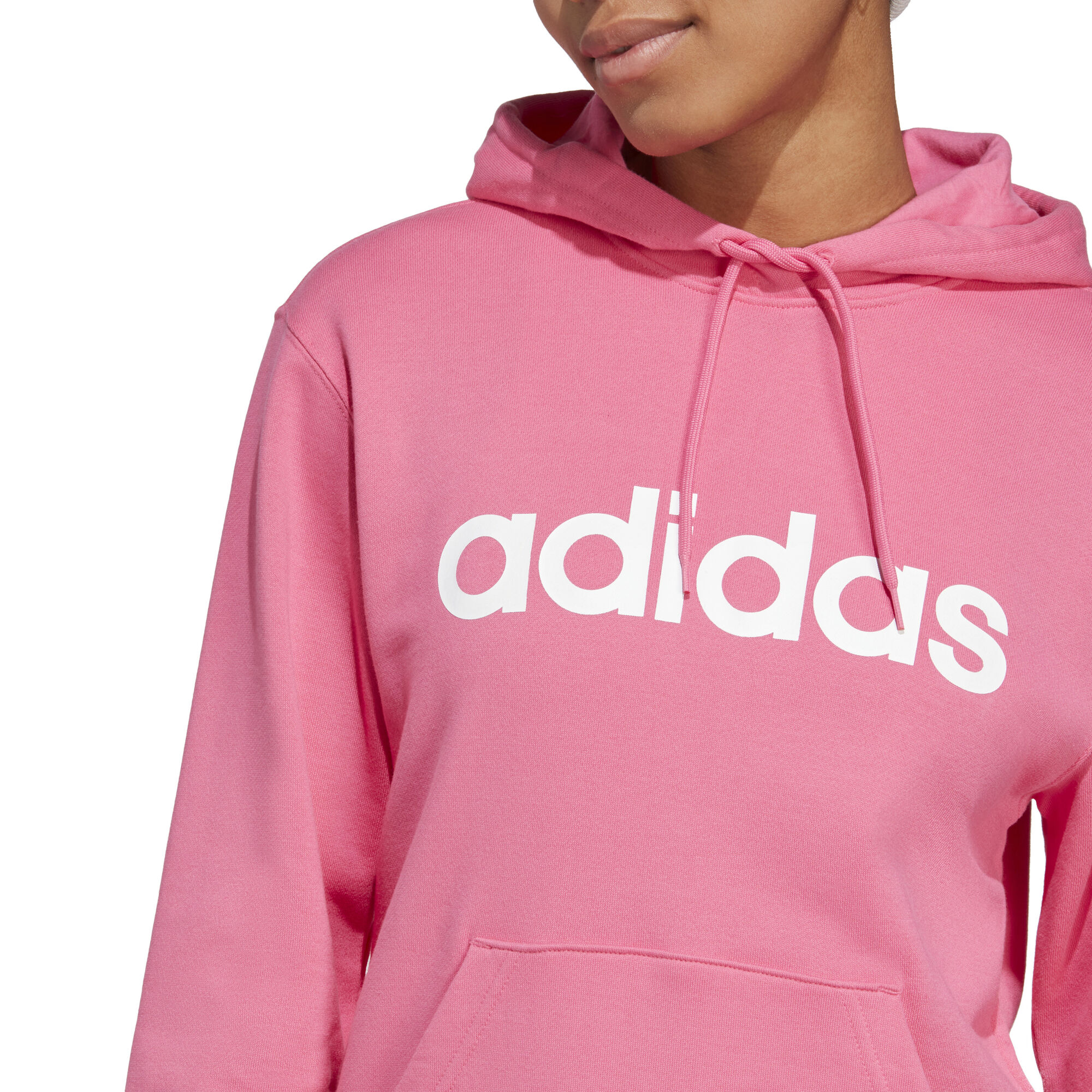 Buy adidas Essentials Linear Hoody Pink, Women White COM online Point | Tennis