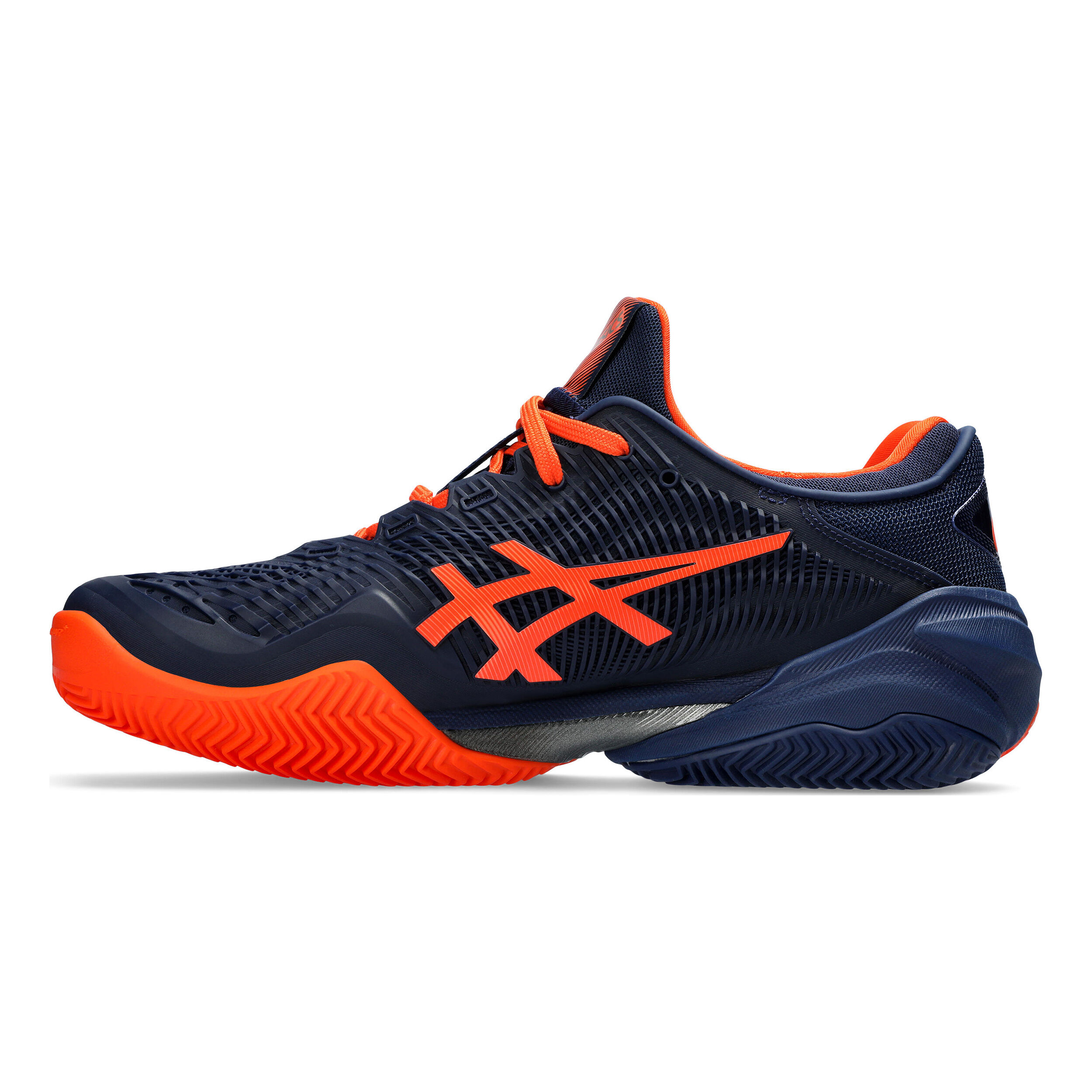 ASICS court ff 3 oc 26.5 ネイビー/オレンジ ASICS Court FF 3 Clay Court Shoe Men Dark Blue, Orange