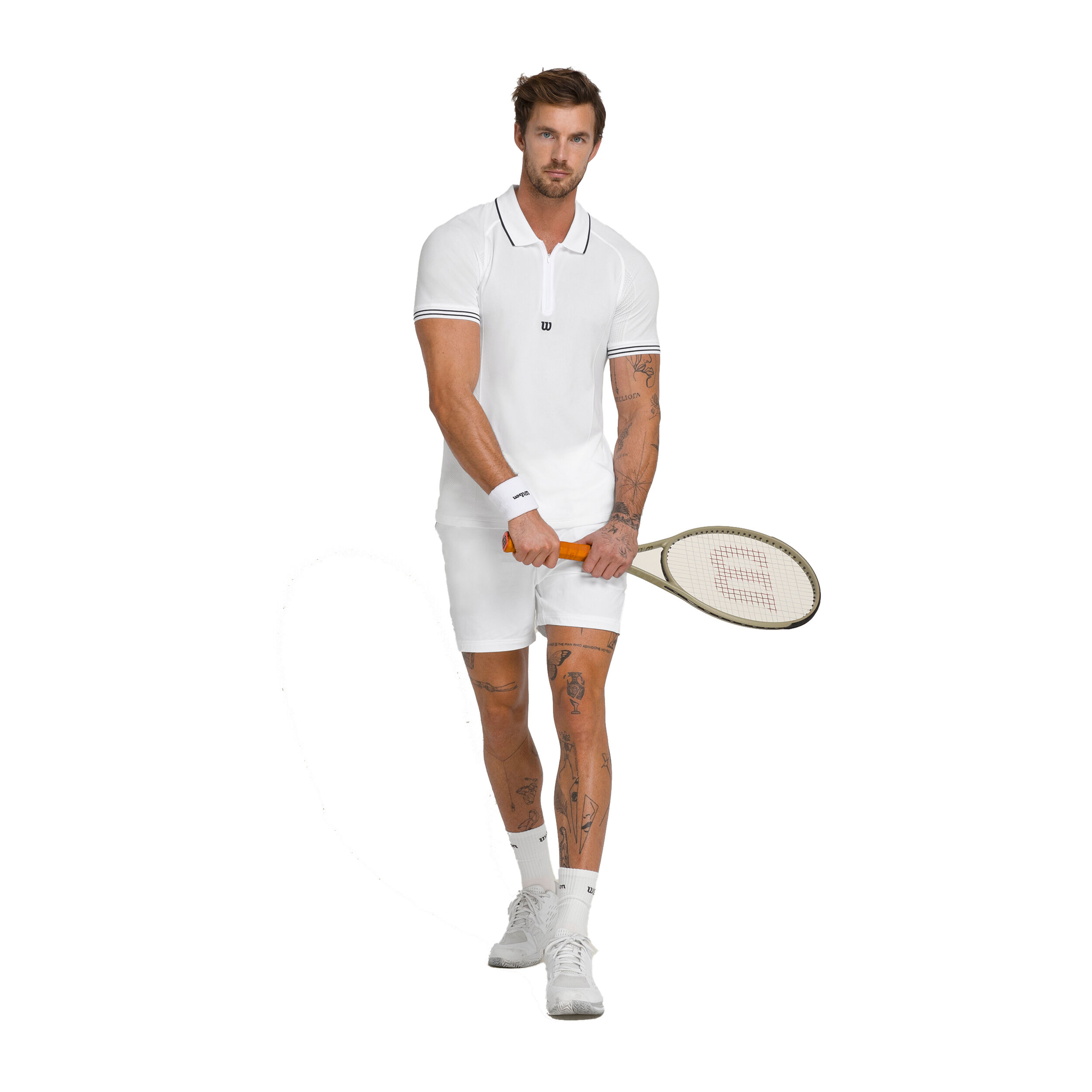 All white tennis outfit mens online