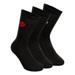 Lotto Clothing Lotto Tennis Socks 3 Pack-Black