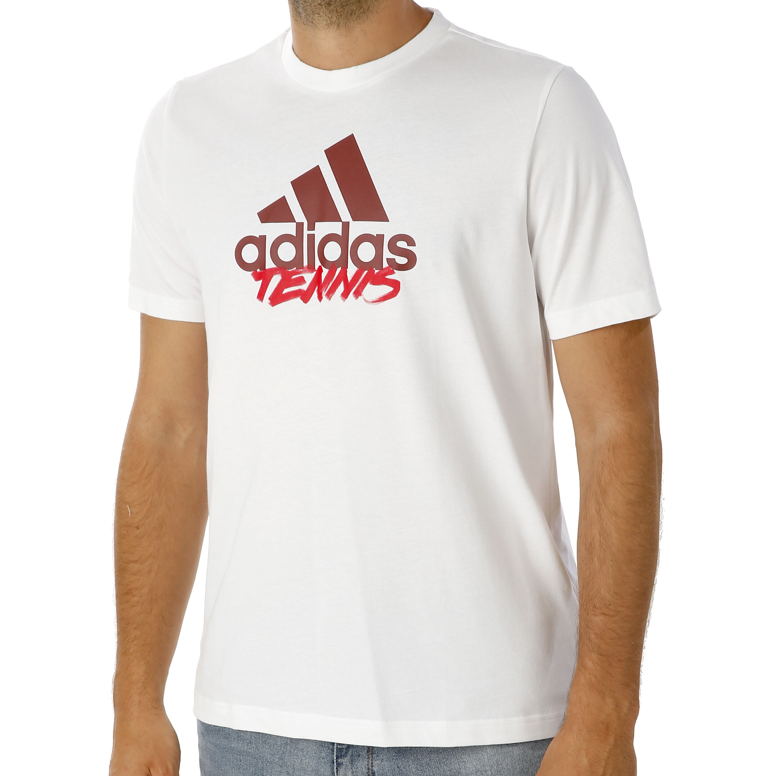 Buy adidas Adi Tennis T Shirt Men White Red online Tennis Point COM