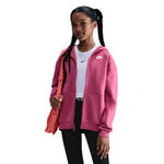 Nike Clothing Nike Club Fleece Oversized Full-Zip Hoodie Girls-Berry