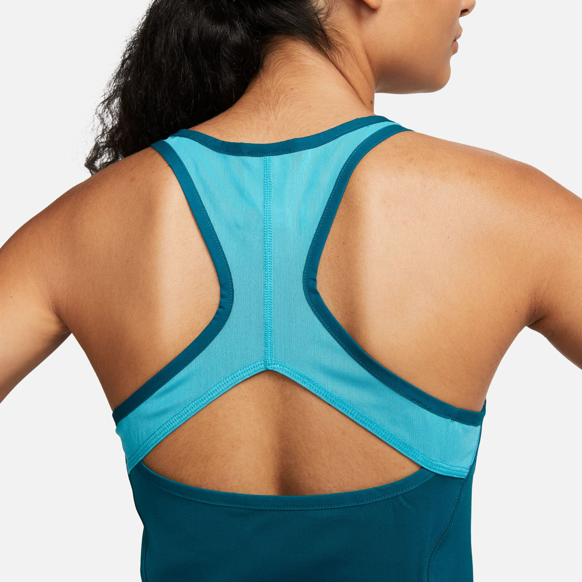 Nike Dri-Fit Tank Top Womens S Turquoise Built-In Bra Vented Workout  Running