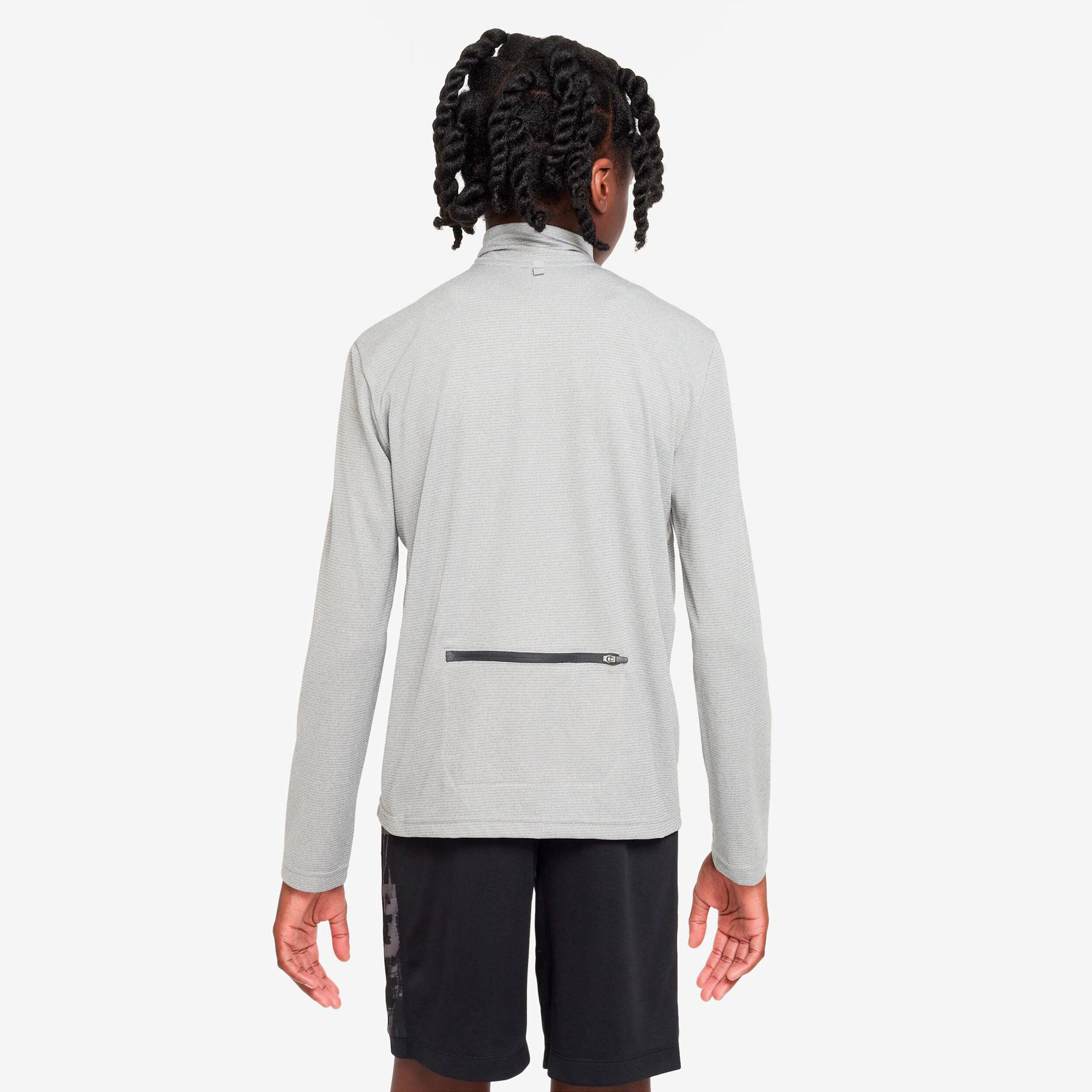 Buy Nike Dri-Fit Poly 1/4 Zip Long Sleeve Boys Grey, Silver