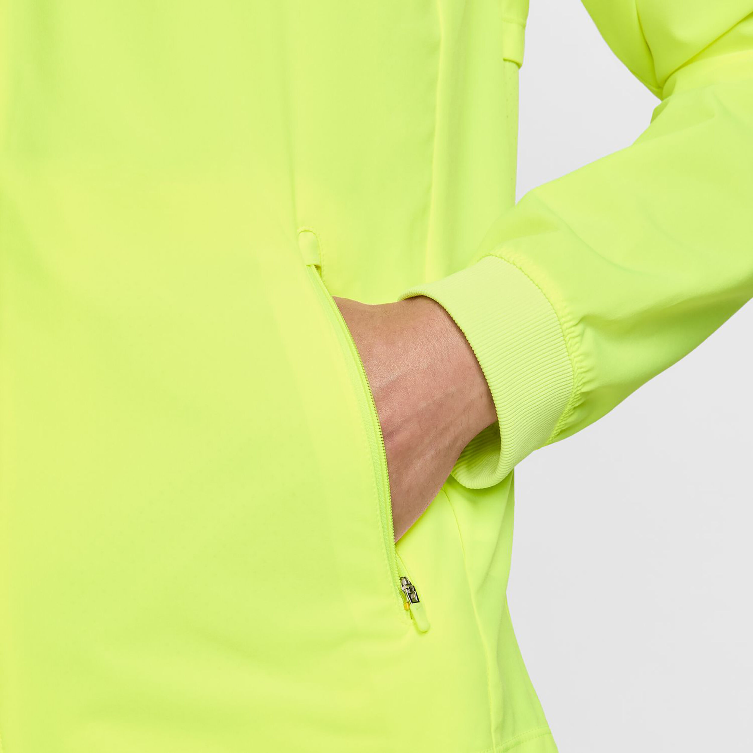 Neon yellow nike running jacket top