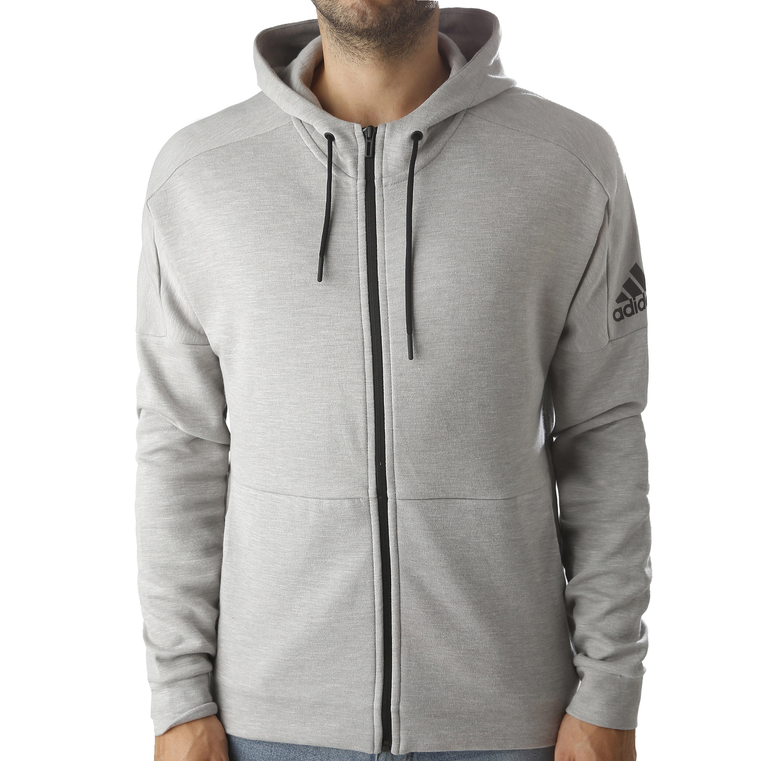 ID Stadium Full Zip Training Jacket Men Lightgrey Black