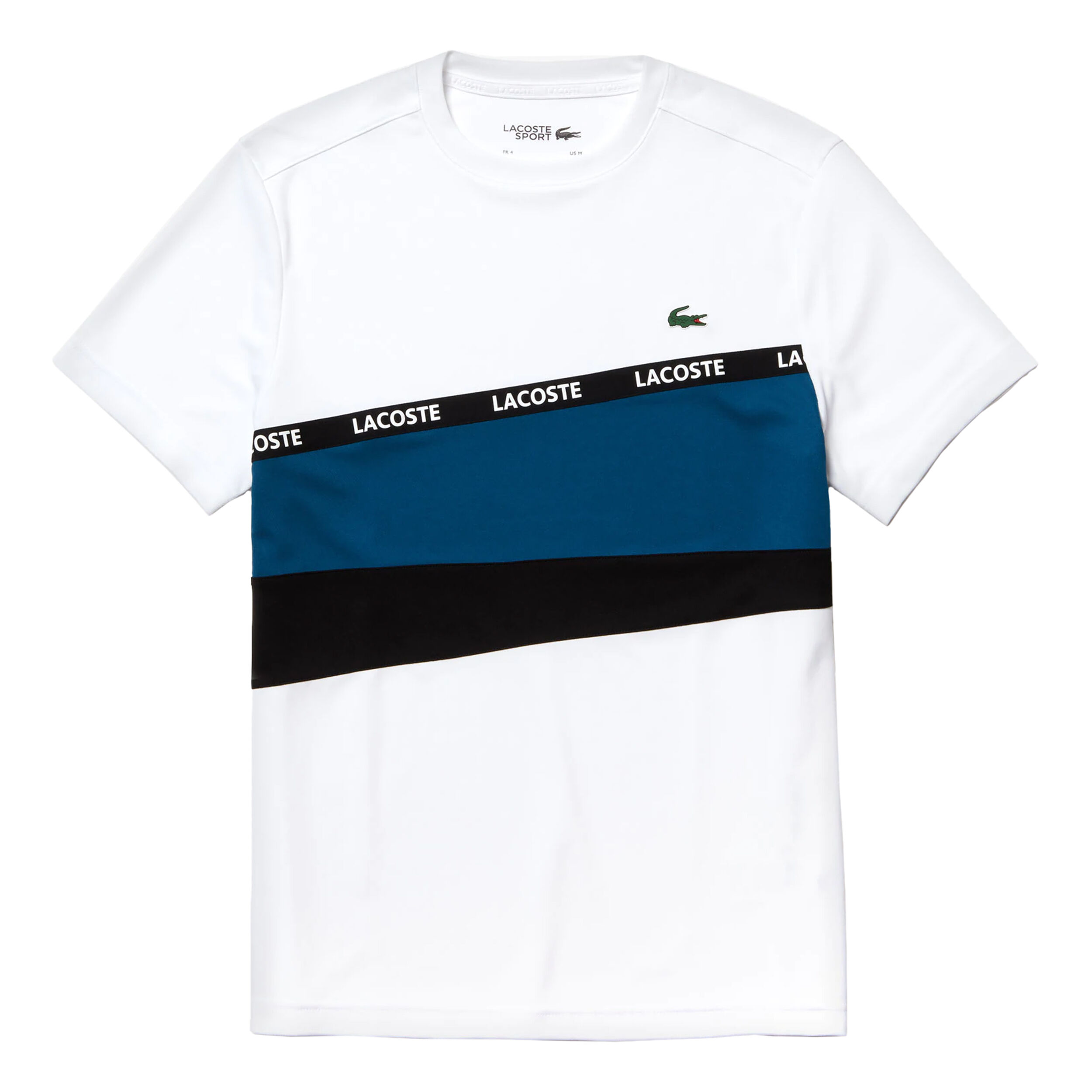 T shirt lacoste noir et blanc top