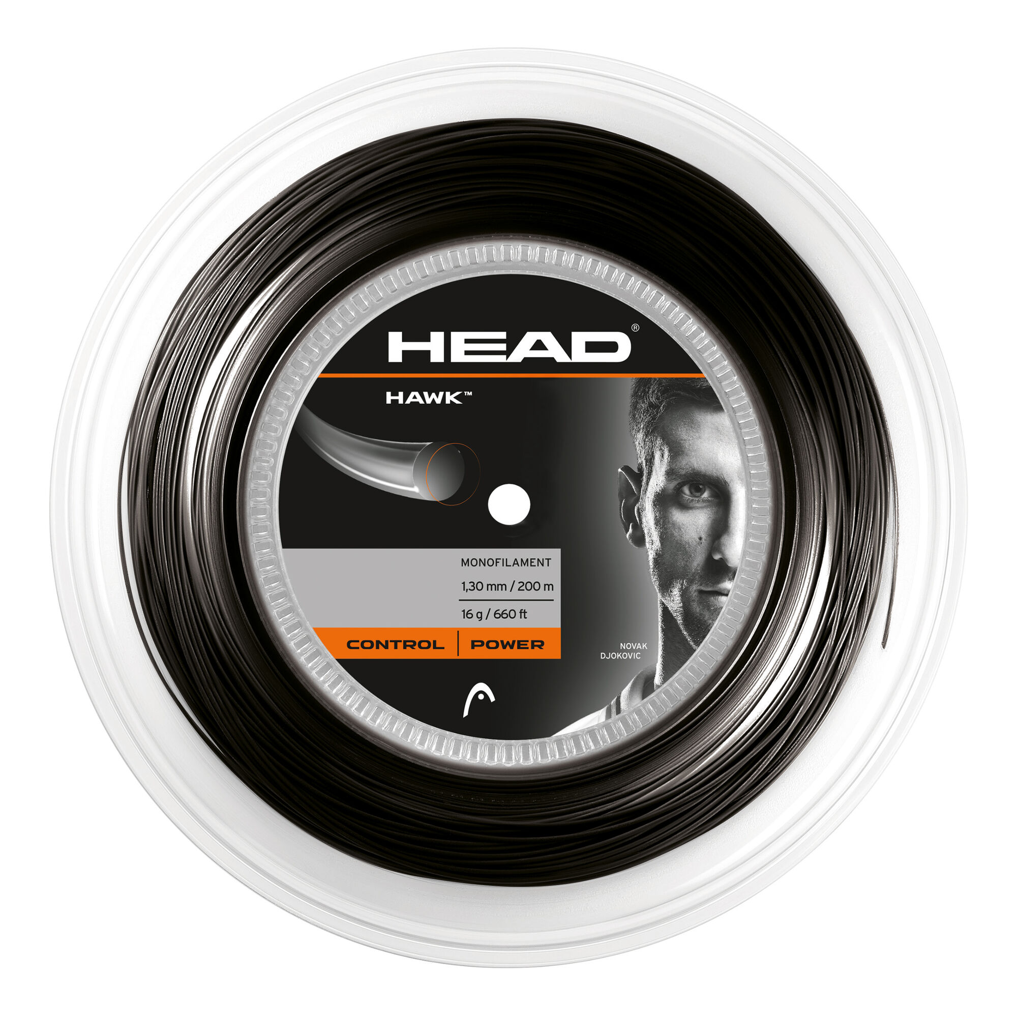 Buy HEAD Hawk String Reel 200m Black online