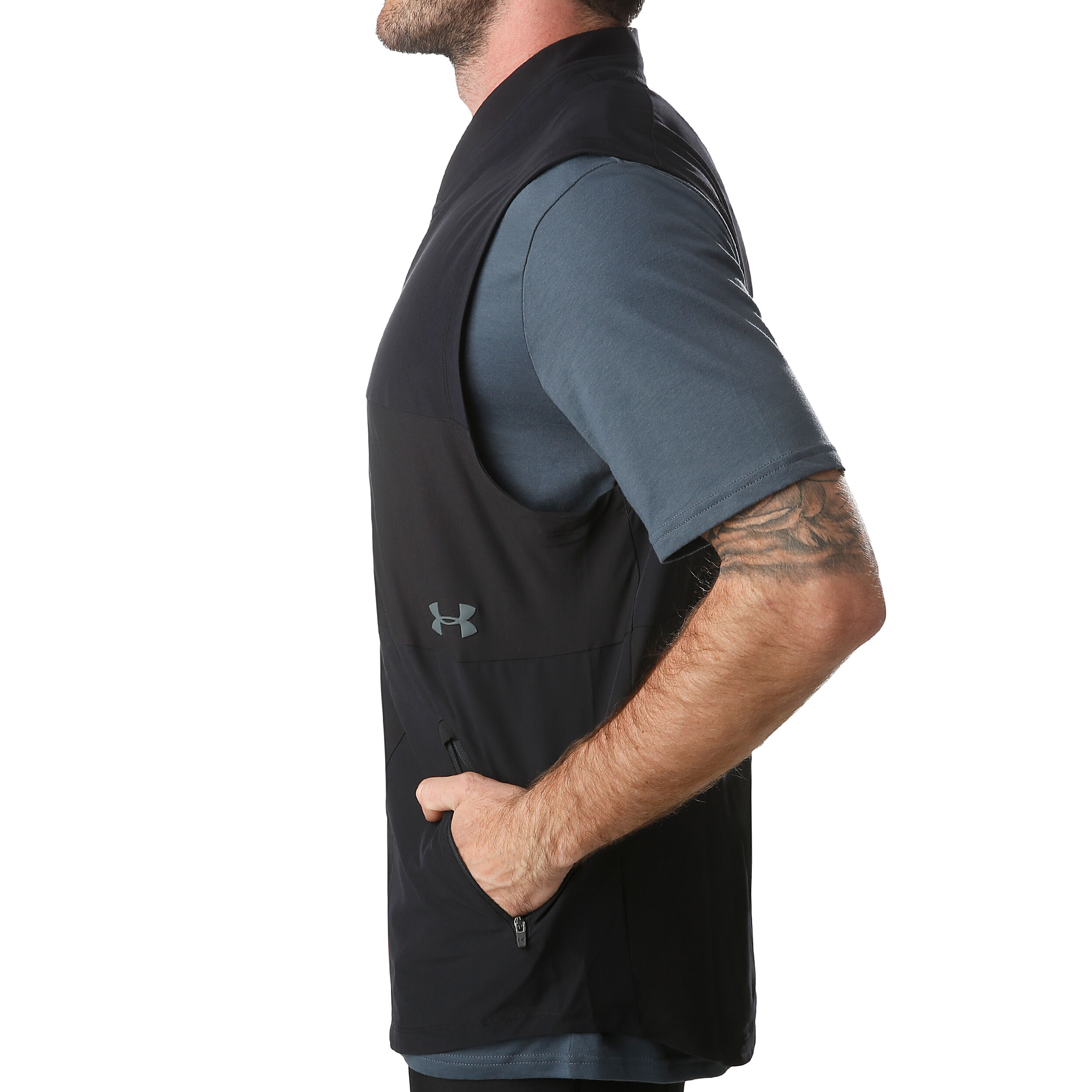 Under armour on sale vest zwart