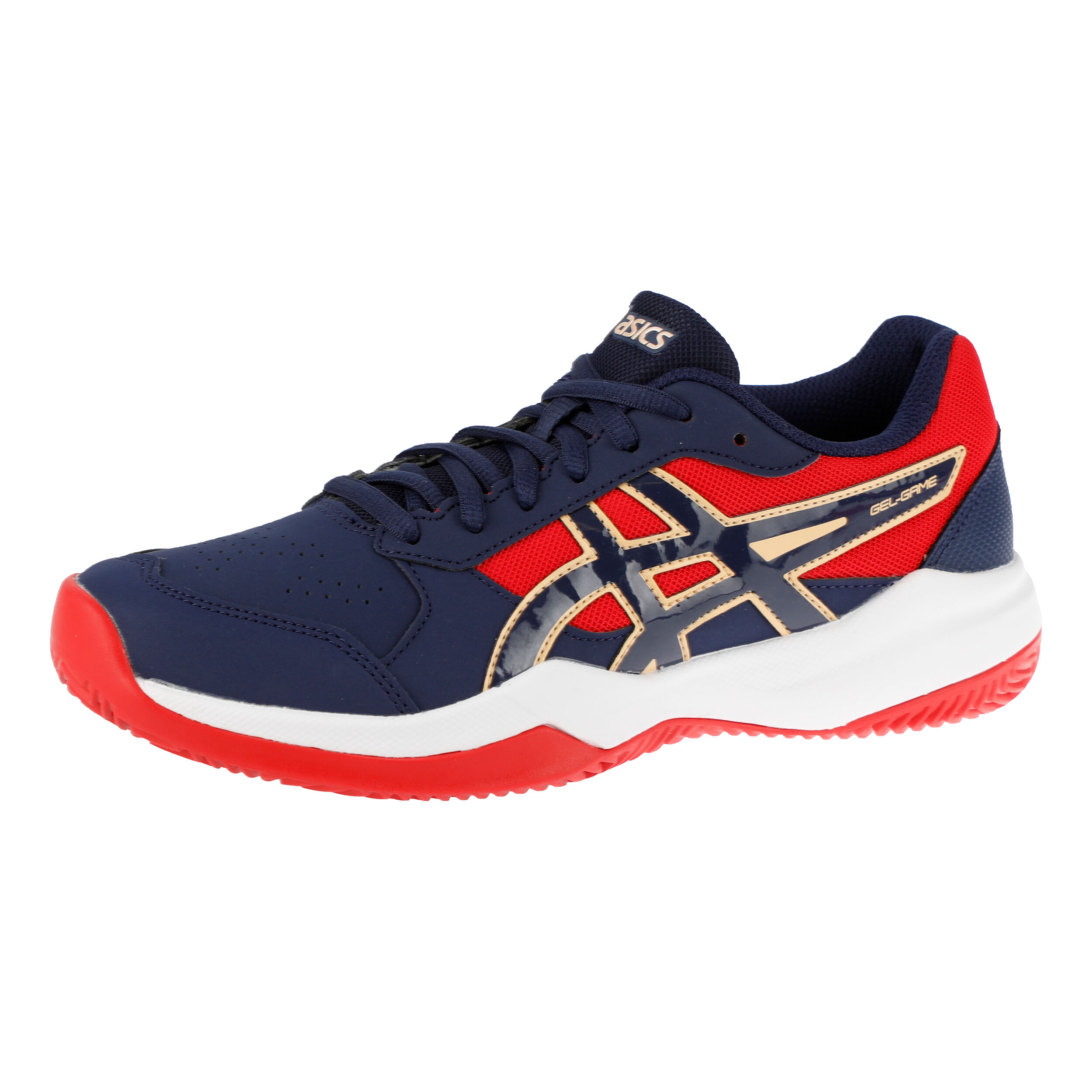 Buy ASICS Gel Game 7 Clay Court Shoe Kids Dark Blue Red online