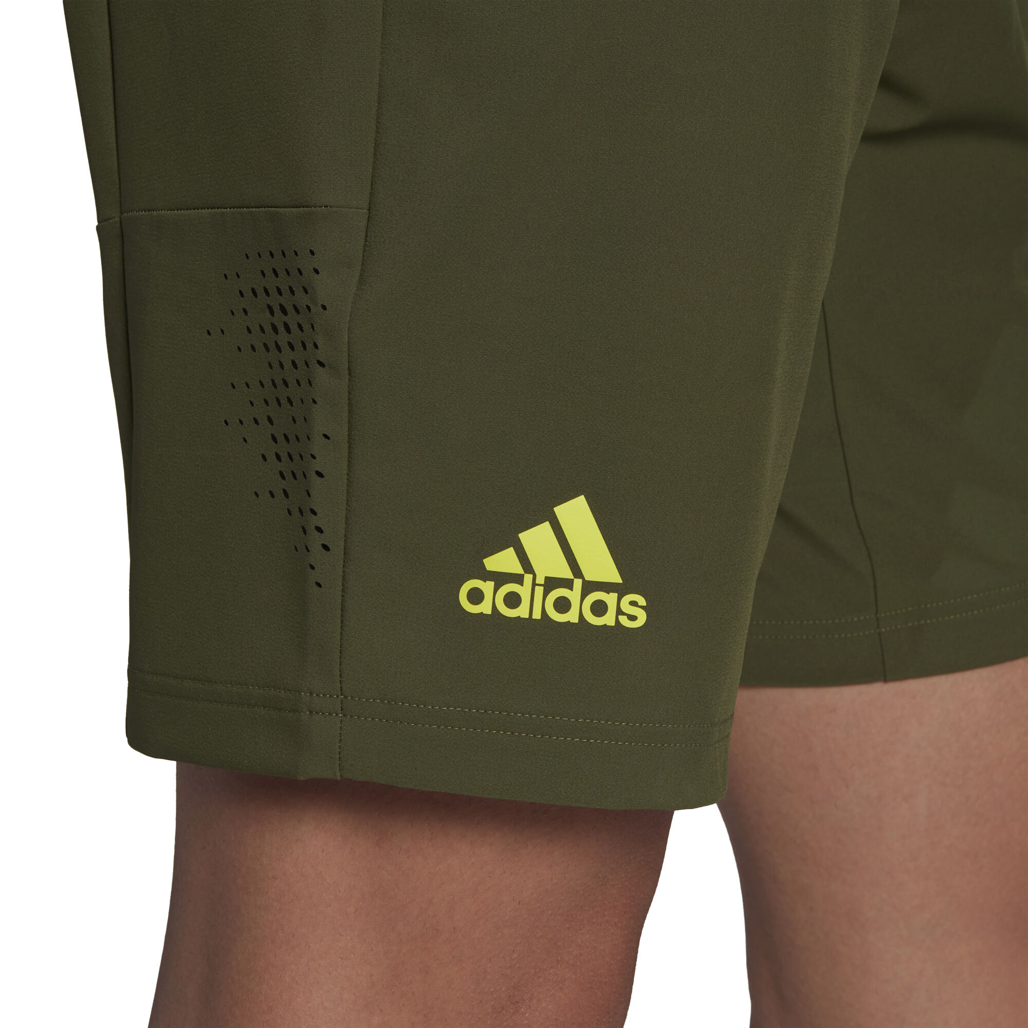 Adidas olive green shorts sales