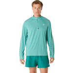 ASICS Clothing ASICS Road Lite-Show 1/2 Zip Running Shirt Men-Turquoise