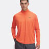 Tech Textured Half-Zip Long Sleeve Men-Orange