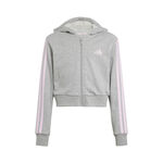 adidas Clothing adidas Essentials Crop Zip Hoodie Kids-Grey