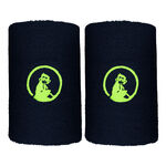 Quiet Please Tennis apparel Quiet Please Long Wristband 2 Pack Unisex - dark blue, neon green