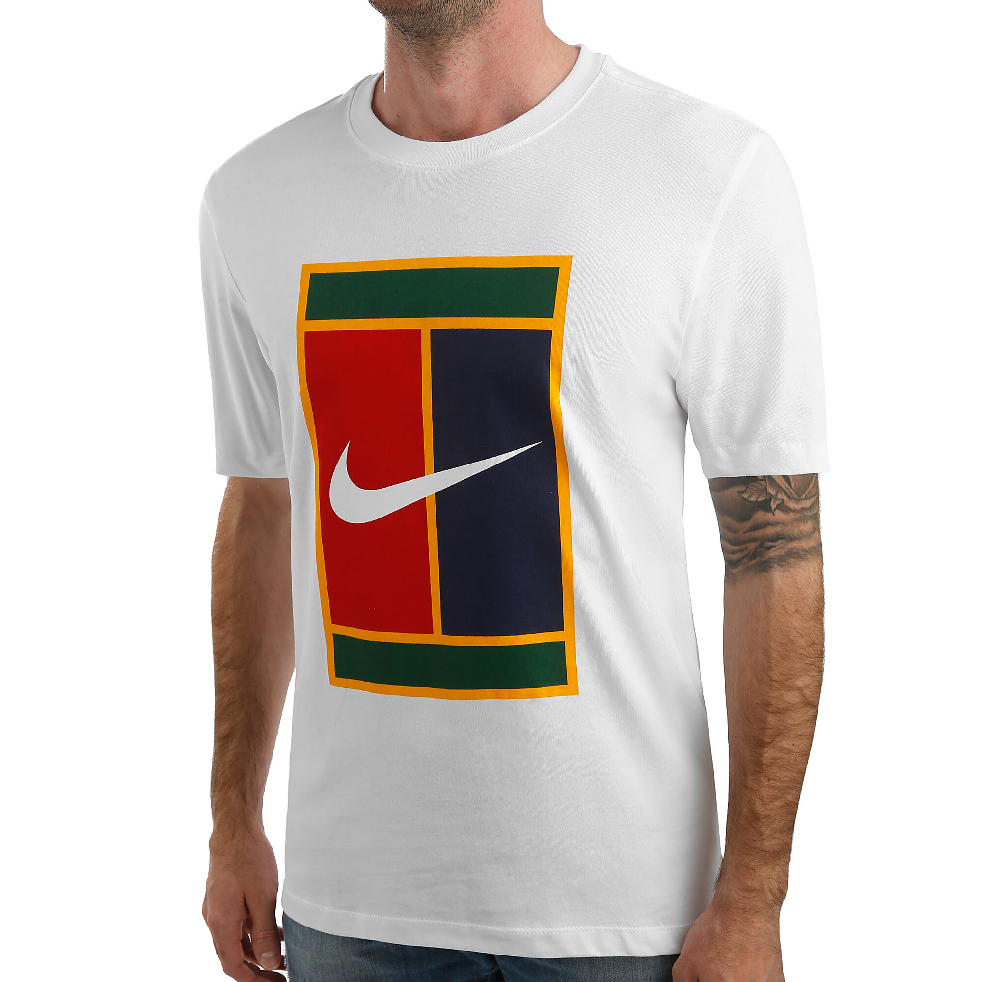 gastos generales Gallo Villano buy Nike Court Heritage Logo T-Shirt Men - White, Yellow online | Tennis -Point