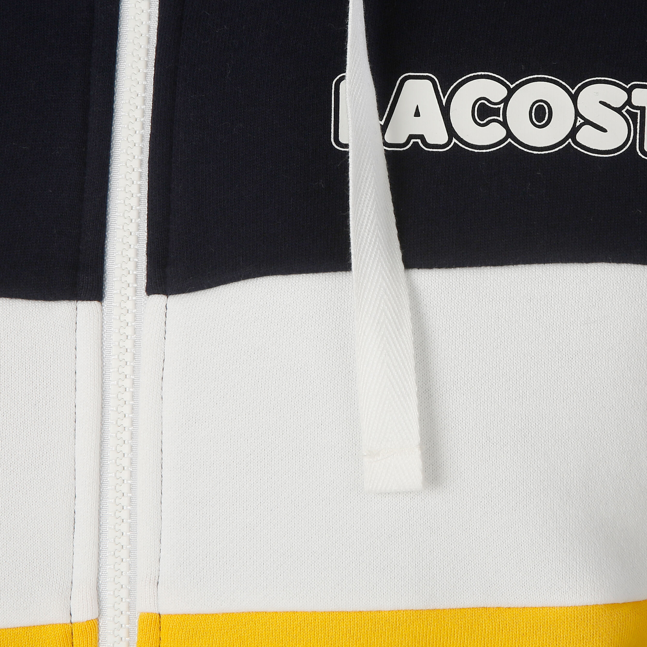Sweatshirt zippé tennis lacoste outlet sport en molleton color block